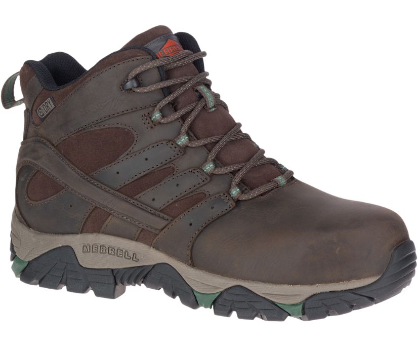 Buty Merrell Moab Vertex Mid Leather Wasserdicht Comp Toe Wide Width - Buty Robocze Męskie Merrell -